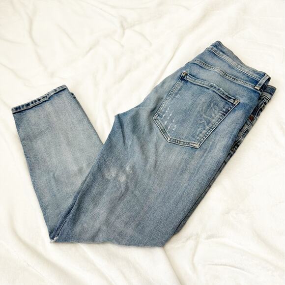 AGOLDE jeans mid rise skinny blue denim ripped distressed size 29 - Picture 3 of 9